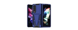 For Samsung Galaxy Z Flip 4 Alien Design Shockproof Kickstand Magnetic Hybrid Case Cover - Black