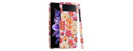For Samsung Galaxy Z Flip 4 Bliss Floral Solid Design Hybrid Cover Case - Floral C