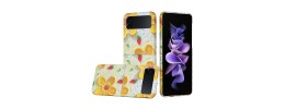 For Samsung Galaxy Z Flip 4 Bliss Floral Solid Design Hybrid Cover Case - Floral H