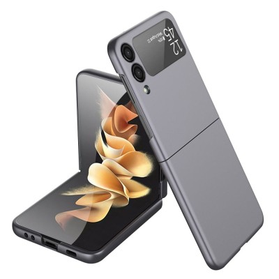 For Samsung Galaxy Z Flip 4 Flip Snap On Premium Matte Finish Case Cover - Gray