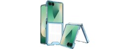 For Samsung Galaxy Z Flip 4 Flip Transparent Hybrid Shockproof Case Cover - Blue