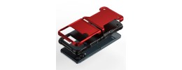 For Samsung Galaxy Z Flip 4 Flip Transparent Hybrid Shockproof Case Cover - Red