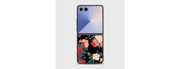 For Samsung Galaxy Z Flip 4 Full Diamond with Ornaments Case Cover - Black Panda Floral