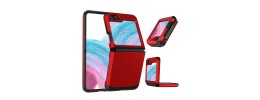 For Samsung Galaxy Z Flip 5 Effortless Plain ShockProof Hybrid Case Cover - Wine Red