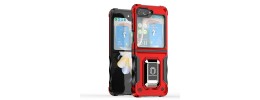 For Samsung Galaxy Z Flip 5 OPTIMUM Magnetic Ring Stand Hybrid Case Cover - Red