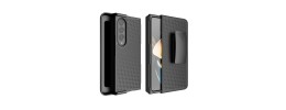 For Samsung Galaxy Z Flip 5 Unique 3in1 Holster Combo Hybrid Case Cover - Black