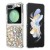 For Samsung Galaxy Z Flip3 3D Full Diamond Bling Case Cover - Pearl Flowers with Perfume