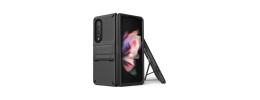 For Samsung Galaxy Z Flip3 5G Robust Magnetic Kickstand Hybrid Case Cover - Black