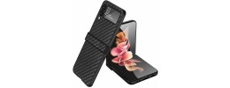 For Samsung Galaxy Z Flip3 Effortless Plain ShockProof Hybrid Case Cover - Black