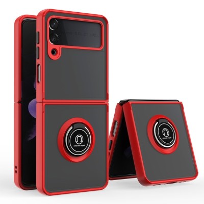 For Samsung Galaxy Z Flip3 MultiFold Hybrid With Stand - Red