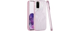 For Samsung Galaxy s20 s11e 6.2inch Double Layer Design IMD TPU Case - Yellow/Purple Floral