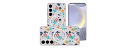 For Samsung Galaxy s24 Plus METKASE Double Protection IMD Design Pattern [Magnetic Circle] Premium Case - Colorful Floral