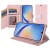 For Samsung Galaxy s24 Wallet Premium PU Vegan Leather ID Card Money Holder with Magnetic Closure - Rose Gold