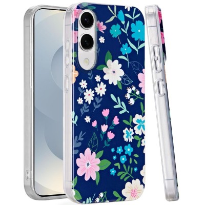 For Samsung Galaxy s25 Edge Double Layer Design IMD TPU Case - Galaxy Floral