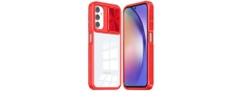 For Samsung Galaxy s25 Edge Fusion Transparent Clear Hybrid Case Cover - Red