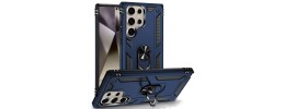For Samsung Galaxy s25 Edge Ring Magnetic Kickstand Hybrid Case Cover - Blue