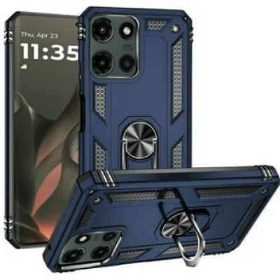 For Samsung Galaxy s25 Edge Sturdy Bracket Kickstand Magnetic Hybrid - Blue