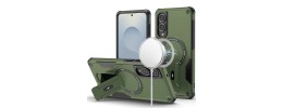 For Samsung Galaxy s25 Edge Sturdy Bracket Kickstand Magnetic Hybrid - Midnight Green