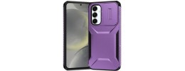 For Samsung Galaxy s25 Edge Ultimate CaseX Transparent Hybrid Case with Metal Buttons And Camera Edges - Light Purple