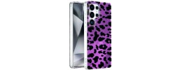 For Samsung Galaxy s25 Ultra Glitter Double Layer Design IMD TPU Case - Purple Leopard
