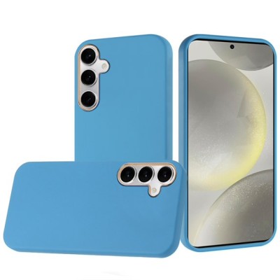 For Samsung s25/s24 Classy Slick Chromed Around Hybrid Case Cover - Light Blue