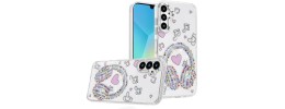 For Samsung A16 5G Resin Epoxy Design Diamond Metal Edged Hybrid Case - G