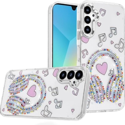 For Samsung A16 5G Resin Epoxy Design Diamond Metal Edged Hybrid Case - G