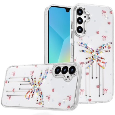 For Samsung A16 5G Resin Epoxy Design Diamond Metal Edged Hybrid Case - J