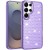 For Samsung s25 Ultra Beautiful Diamond Metallic Design Metal Chrome Edged Hybrid - Purple
