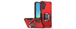 For Samsung A16 5G OPTIMUM Magnetic Ring Stand Hybrid Case Cover - Red