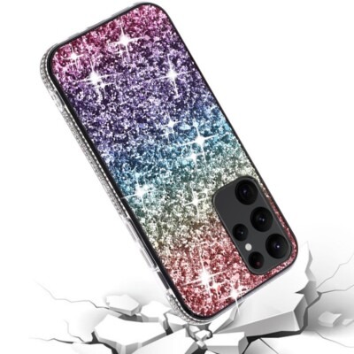 For Samsung S23 Decorative Glitter with Diamond All Around Hybrid - B Style