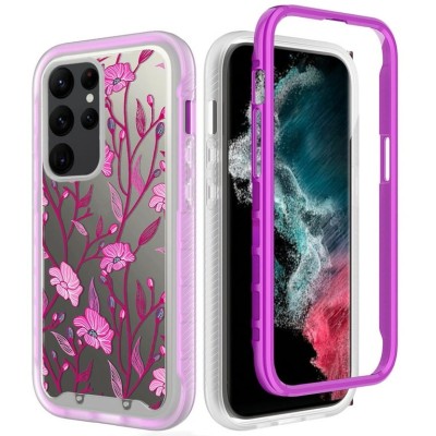 For Samsung S23 Plus Exotic ShockProof Design Hybrid Case Cover - Colorful Floral