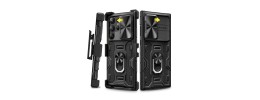For Samsung S23 Plus Holster Magnetic Ringstand Clip Cover Case - Black