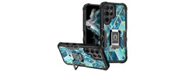 For Samsung S23 Plus Stellar Hybrid IMD Design Ring Stand Cover Case - B