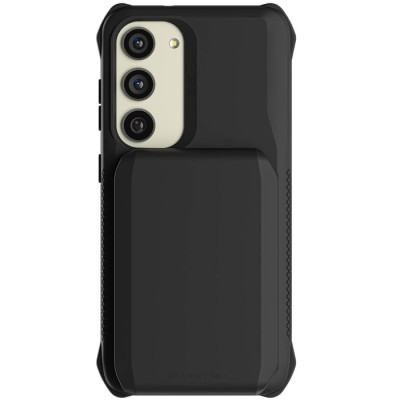 For Samsung S23 Plus Wallet ID Card Holder Case Cover - Black