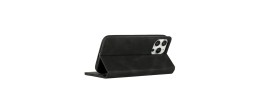 For Samsung S23 Wallet Premium PU Vegan Leather ID Card Money Holder with Magnetic Closure - Black