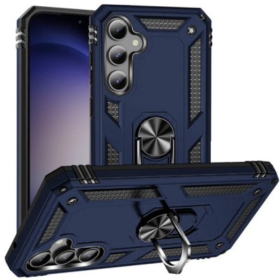 For Samsung S24 FE Ring Magnetic Kickstand Hybrid - Blue