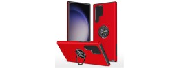 For Samsung S24 FE CHIEF Oil Painted Magnetic Ring Stand Hybrid - Red