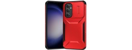 For Samsung S24 FE Ultimate U Design Hybrid with Camera Window Covering - Red