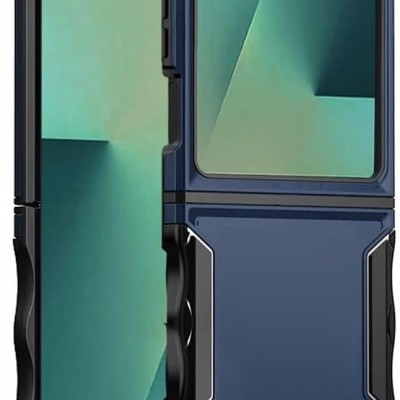 For Samsung Z Flip 7 Exquisite Tough Shockproof Hybrid Case Cover - Blue