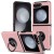 For Samsung Z Flip 6 CHIEF Oil Painted Magnetic Ring Stand Hybrid Case Cover - Pink