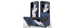 For Samsung Z Flip 6 Robust Magnetic Kickstand Hybrid Case Cover - Blue