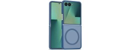 For Samsung Z Flip 6/Z Flip 7 FE [Magnetic Circle] Smooth Safe Matte Feel Hybrid Case - Navy Blue