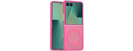 For Samsung Z Flip 7 [Magnetic Circle] Smooth Safe Matte Feel Hybrid Case - Light Pink
