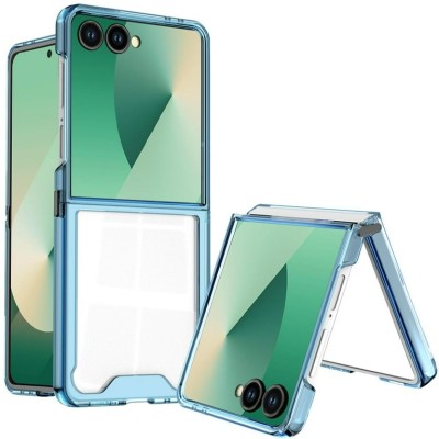 For Samsung Z Flip 7 Transparent Hybrid Shockproof Case Cover - Clear