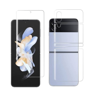 For Samsung Z Flip 7FE / Flip 6 Bulk White Paper Card Package Black edged Tempered Glass (Outside Glass Screen Protector)
