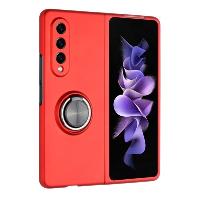For Samsung Z Fold 6 Chief Premium Matte Magnetic Ring Stand Hybrid Case Cover - Red