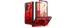 For Samsung Z Fold 7 Exquisite Tough Shockproof Hybrid Case Cover - Red