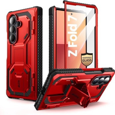 For Samsung Z Fold 7 Exquisite Tough Shockproof Hybrid Case Cover - Red