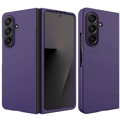 For Samsung Z Fold 7 Flip Snap On Premium Matte Finish Case Cover - Dark Purple